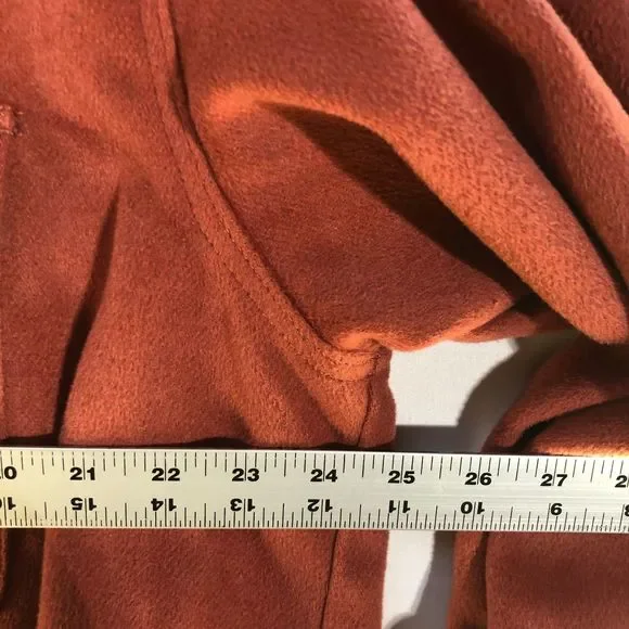 Auburn Burnt Orange Rust Flannel Wool Blend Chore Coat Shirt Jacket XL - Picture 5 of 7